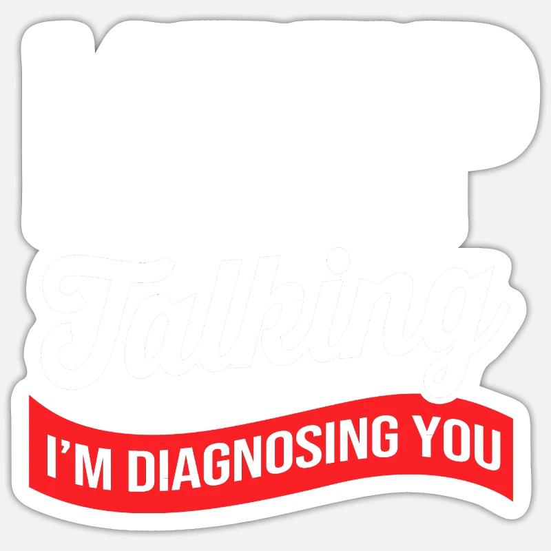 Psychologue scolaire - Sticker taille S (10 x 10 cm) - blanc mat