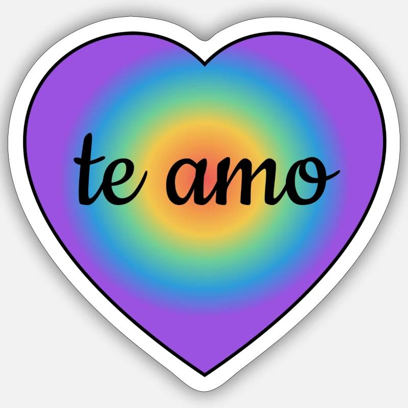 Te amo Ich liebe dich auf Spanisch Herz corazon Sticker Größe S (10 x 10 cm)