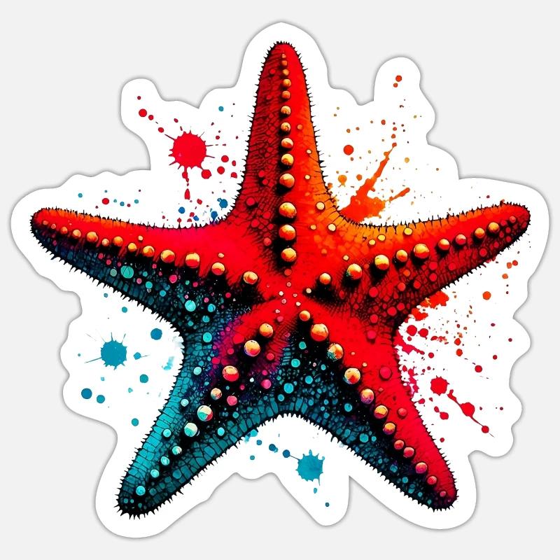 Étoile de mer Sticker taille S (10 x 10 cm)