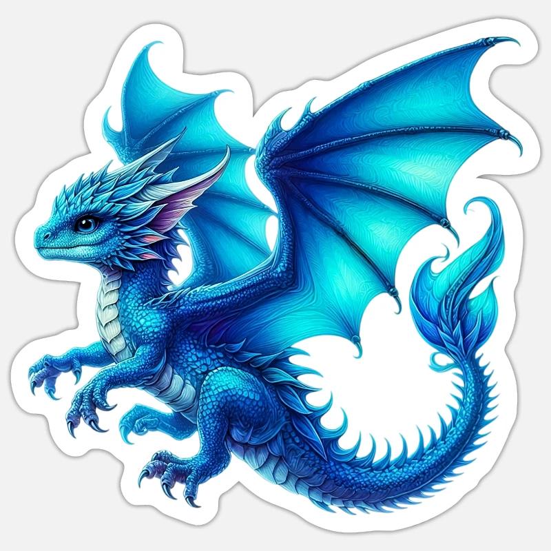 Dragon - Sticker size S (10 x 10 cm) - white matte