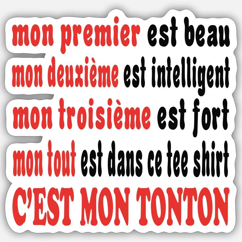 My UNCLE - Sticker size S (10 x 10 cm) - white matte