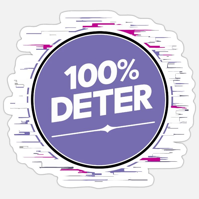 100% DETER 02 Sticker taille S (10 x 10 cm)