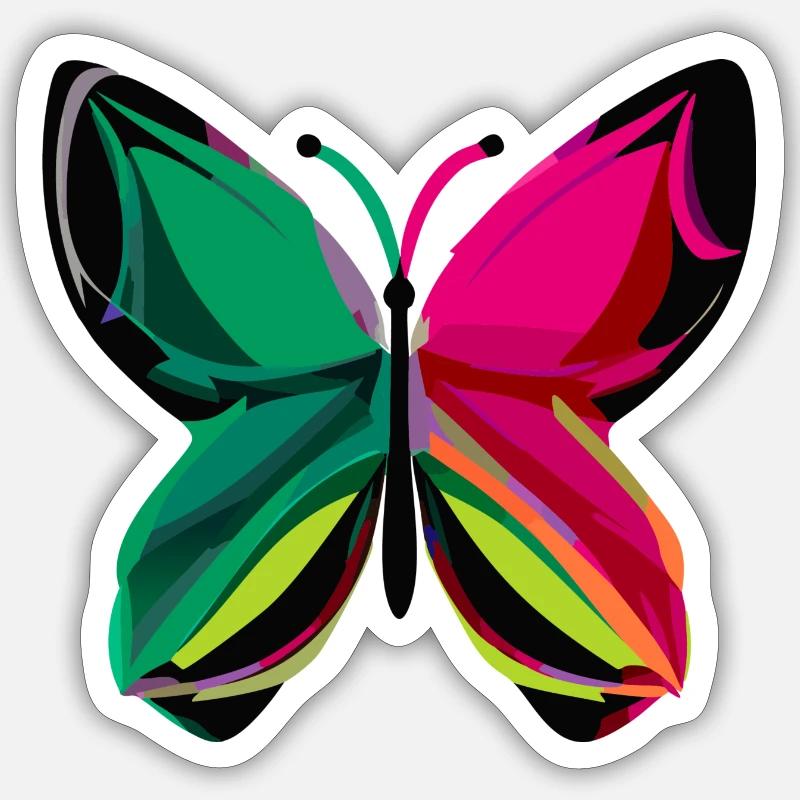 Papillon Sticker taille S (10 x 10 cm)