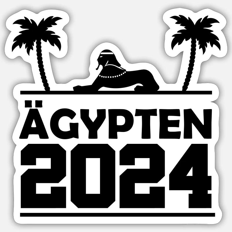 Égypte 2024 - Sticker taille S (10 x 10 cm) - blanc mat