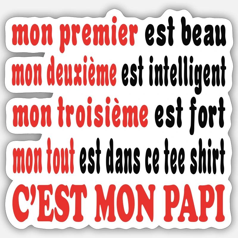 BESTE PAPI - Sticker Größe S (10 x 10 cm) - Mattweiß