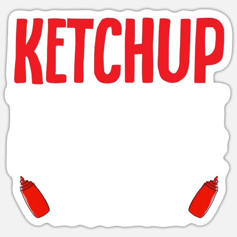 Ketchup Ketchup à la tomate - Sticker taille S (10 x 10 cm) - blanc mat