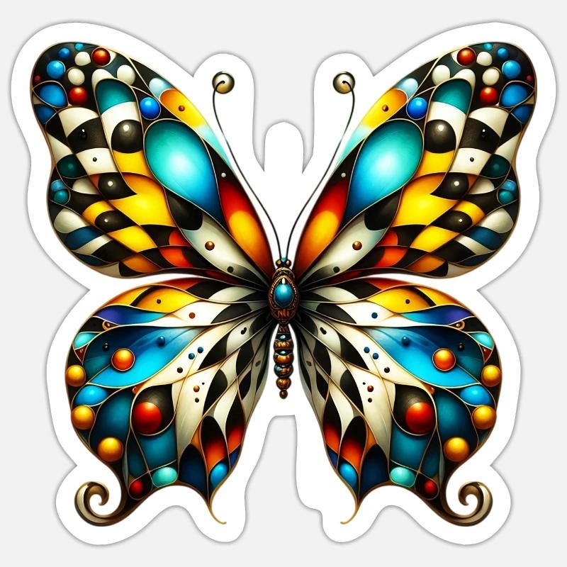 Butterfly - Sticker size S (10 x 10 cm) - white matte
