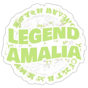 Amalia - Sticker Größe S (10 x 10 cm) - Mattweiß - Vorne
