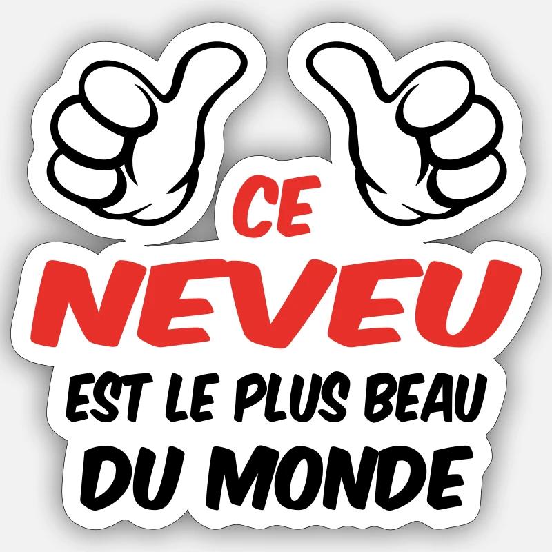 BEST NEPHEW - Sticker size S (10 x 10 cm) - white matte