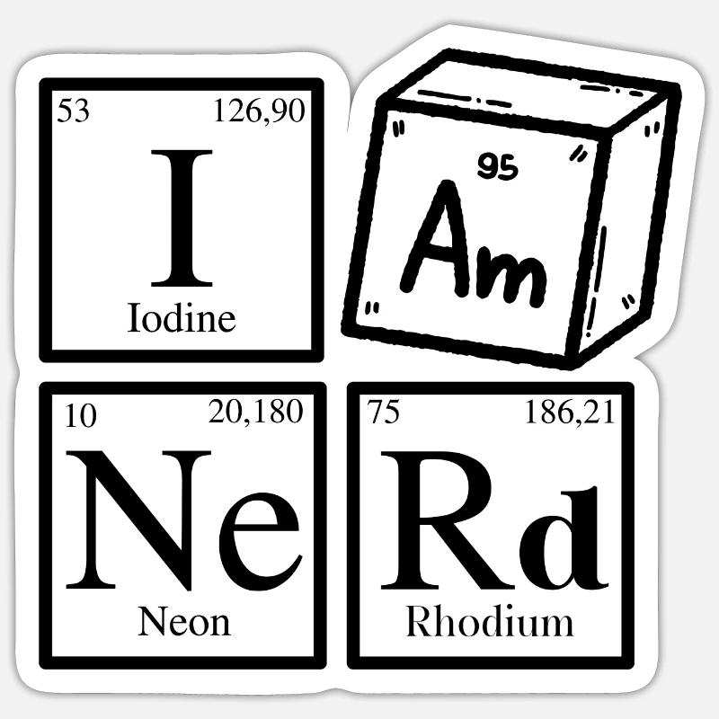 Ich bin ein Nerd Sticker Größe S (10 x 10 cm)