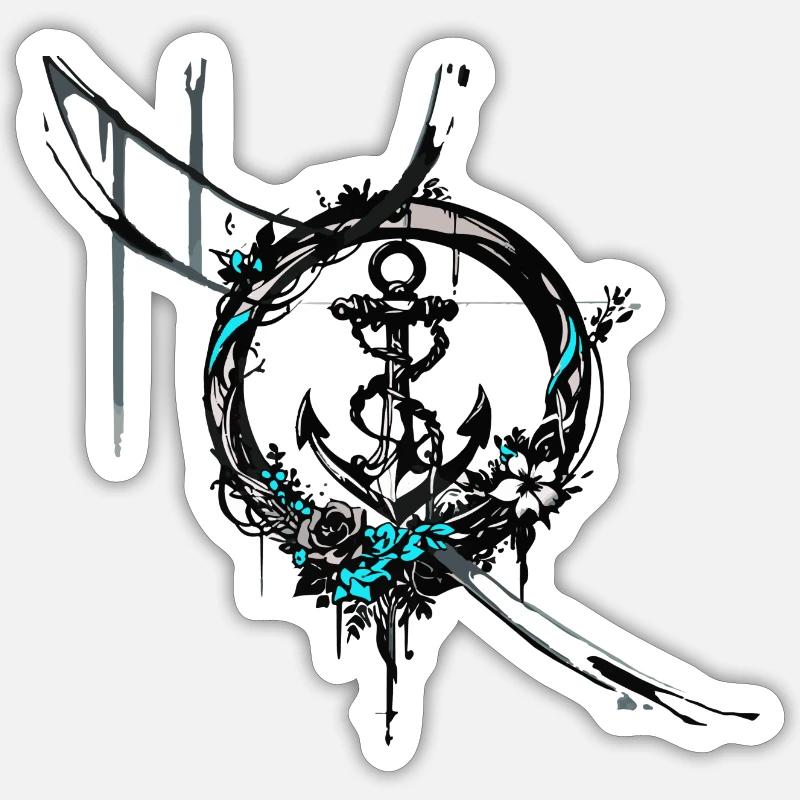 anker, maritim Sticker Größe S (10 x 10 cm)