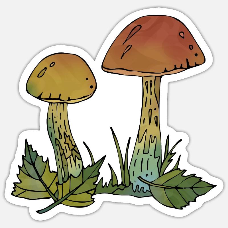 Mycètes - Sticker taille S (10 x 10 cm) - blanc mat