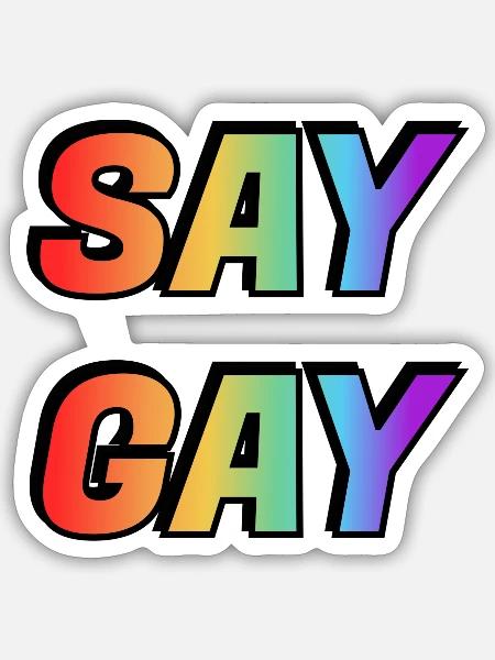 SAG GAY LGBT Pride - Sticker Größe S (10 x 10 cm) - Mattweiß