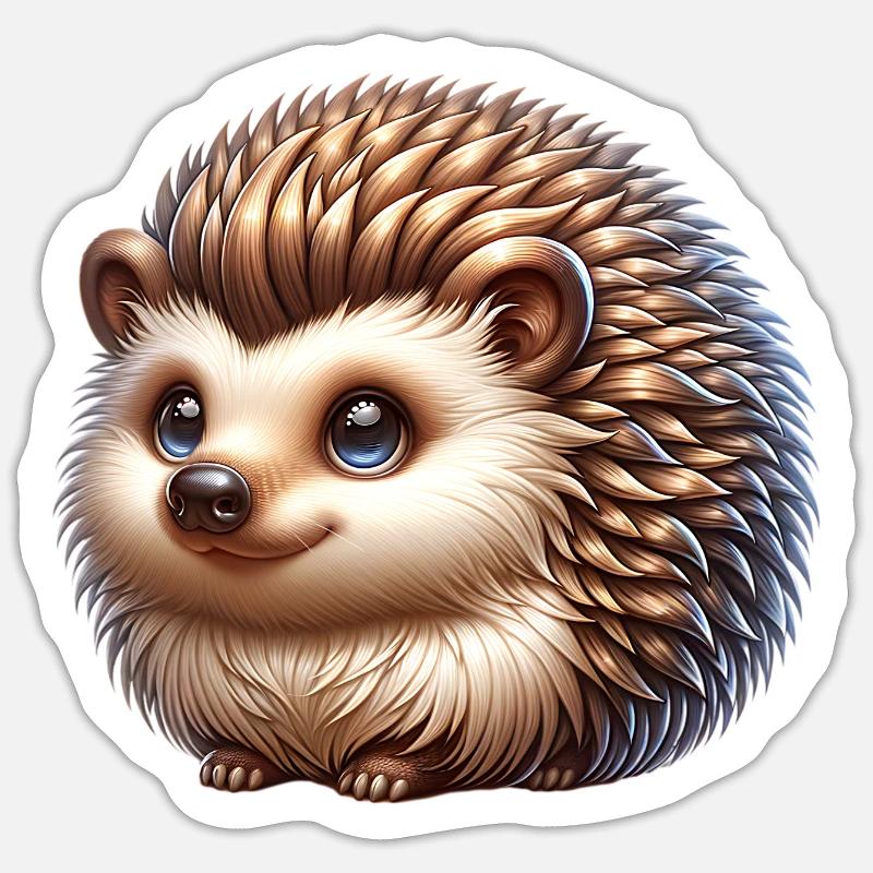 Hedgehog - Sticker size S (10 x 10 cm) - white matte