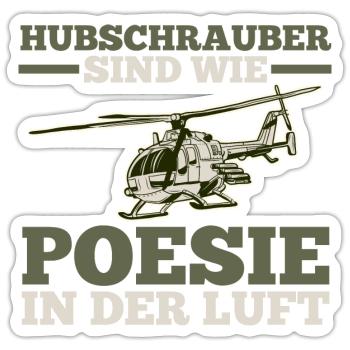 Pilot Helicopter Helicopter - Sticker size S (10 x 10 cm) - white matte - Front