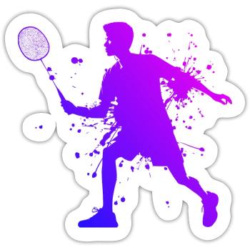 Squash Badminton Player Badminton Women Badminton - Sticker size S (10 x 10 cm) - white matte - Front