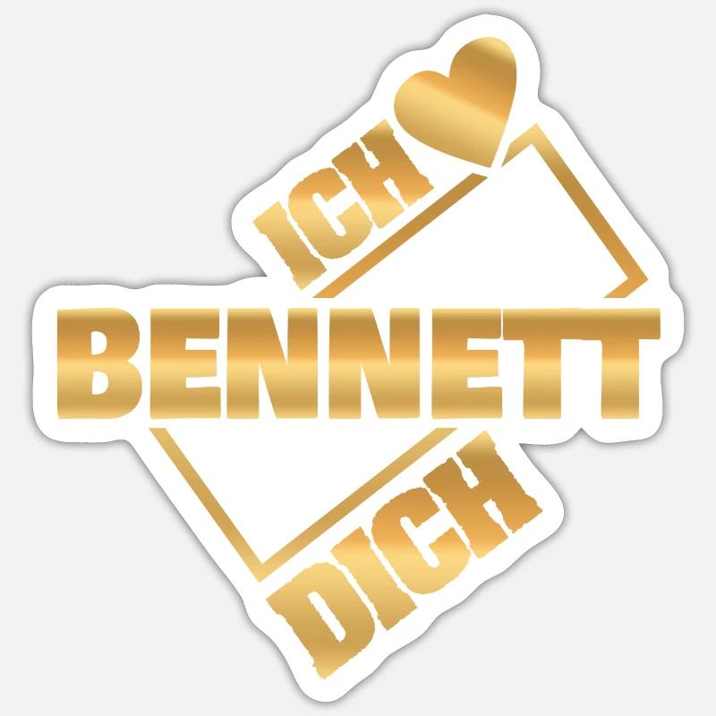 Bennett as a couple - Sticker size S (10 x 10 cm) - white matte