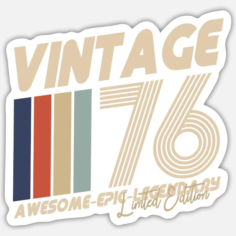 1976 - Sticker taille S (10 x 10 cm) - blanc mat
