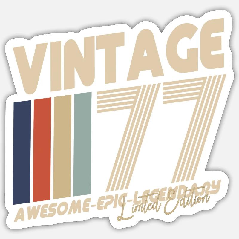 1977 - Sticker size S (10 x 10 cm) - white matte