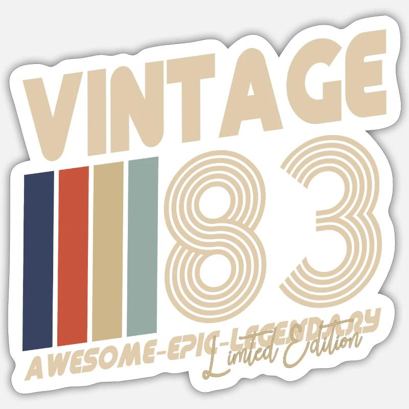1983 - Sticker Größe S (10 x 10 cm) - Mattweiß