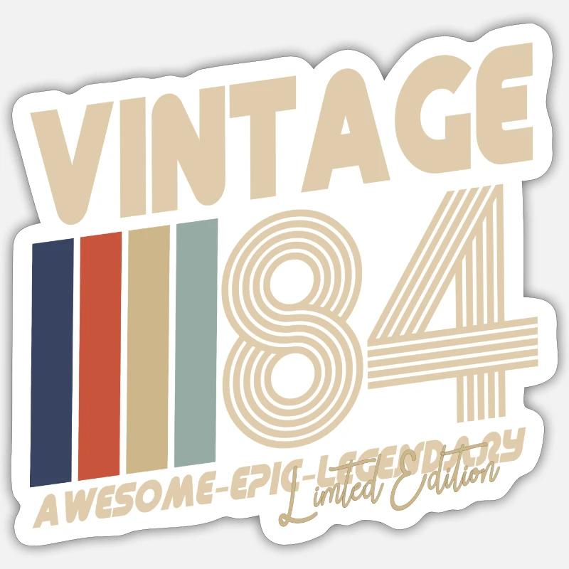1984 - Sticker size S (10 x 10 cm) - white matte