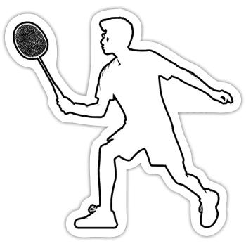 Squash Badminton Badminton Women Badminton Players - Sticker size S (10 x 10 cm) - white matte - Front