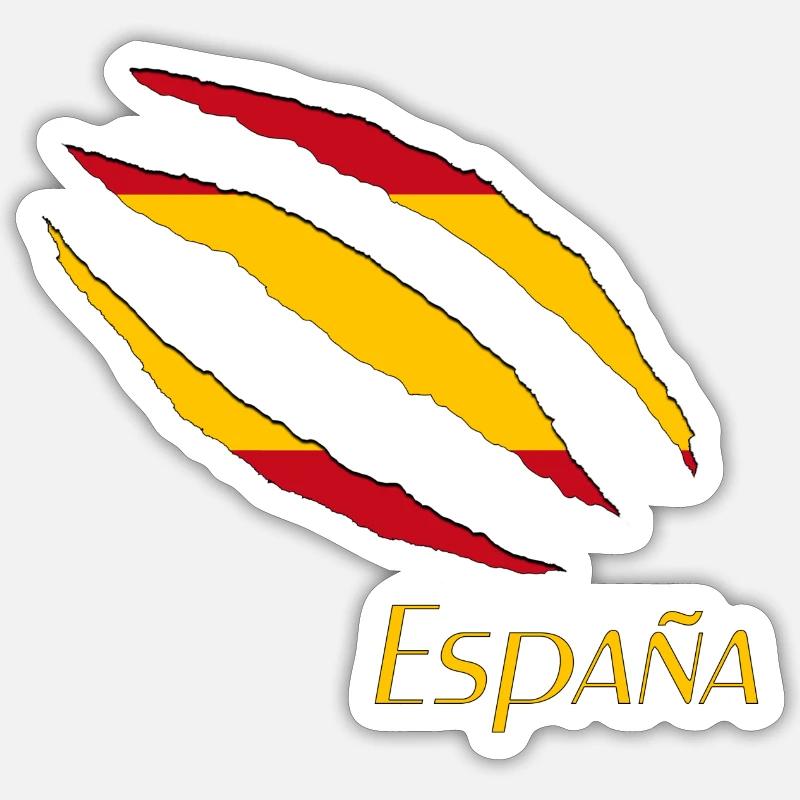 Spain, Spanien, España - Sticker Größe S (10 x 10 cm) - Mattweiß