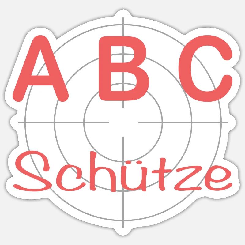 Abecedarian Sticker size S (10 x 10 cm)