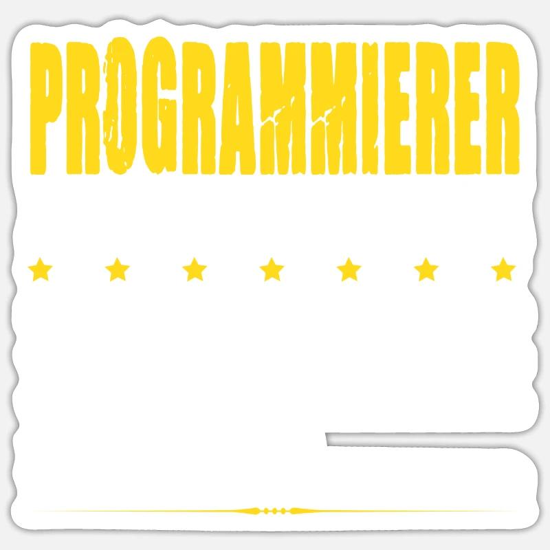 Programmierer Stundenlohn Informatik IT-Techniker Sticker Größe S (10 x 10 cm)