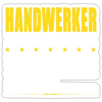 Handwerker Stundenlohn Maurer Maler Elektriker - Sticker Größe S (10 x 10 cm) - Mattweiß - Vorne