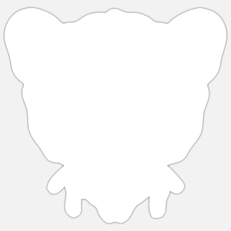 Guépard - Sticker taille S (10 x 10 cm) - blanc mat