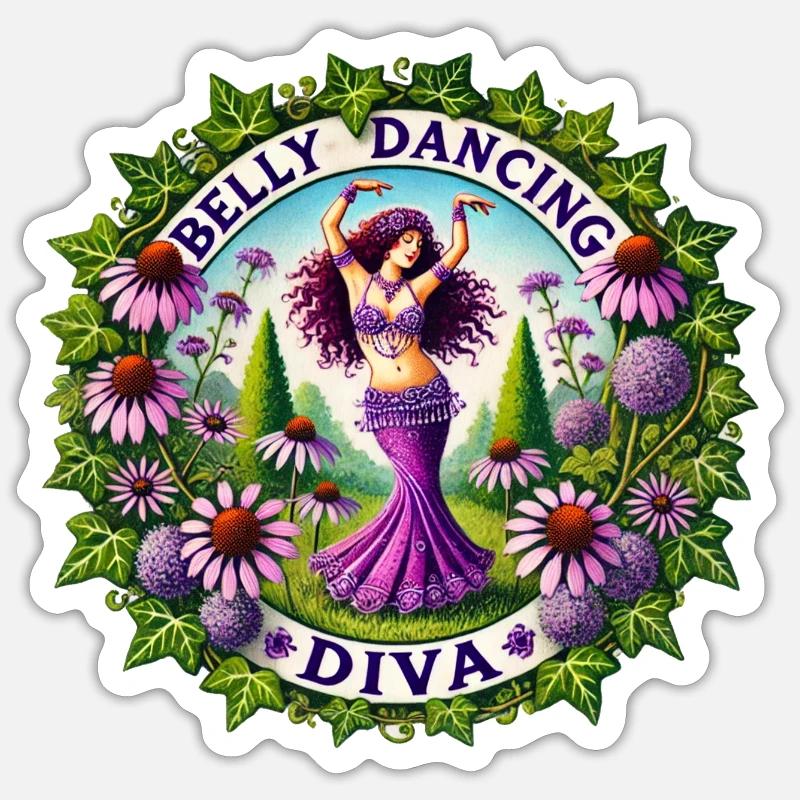 Belly Dancing Diva Sticker size S (10 x 10 cm)