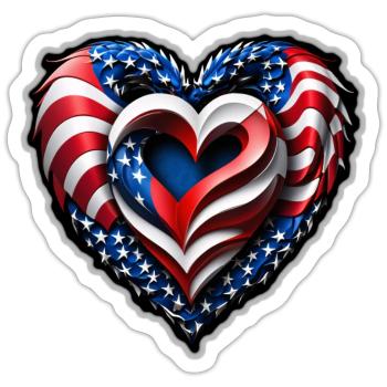 The heart - Sticker size S (10 x 10 cm) - white matte - Front
