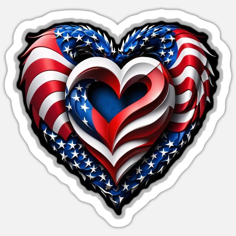 Das Herz Sticker Größe S (10 x 10 cm)