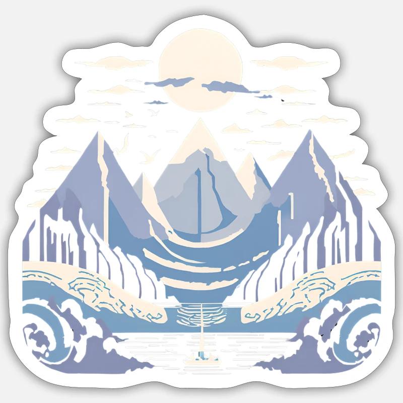 valhalla 5 - Sticker taille S (10 x 10 cm) - blanc mat