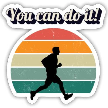 You can do it - Sticker Größe S (10 x 10 cm) - Mattweiß - Vorne