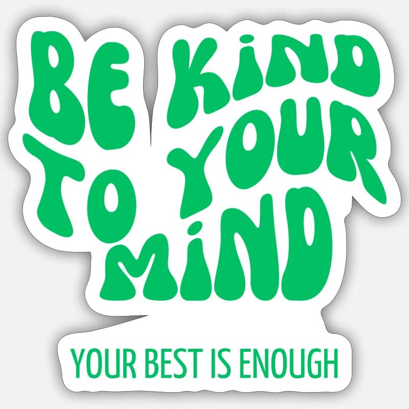 be kind - Sticker Größe S (10 x 10 cm) - Mattweiß