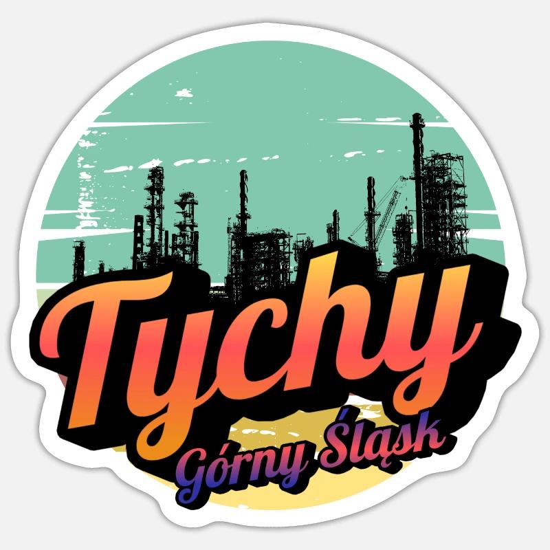 Tychy Upper Silesia - Sticker size S (10 x 10 cm) - white matte
