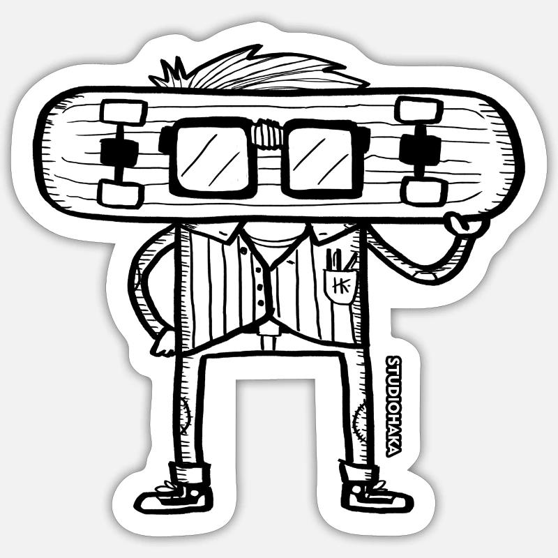 GLASDECK STUDIOHAKA - Sticker Größe S (10 x 10 cm) - Mattweiß