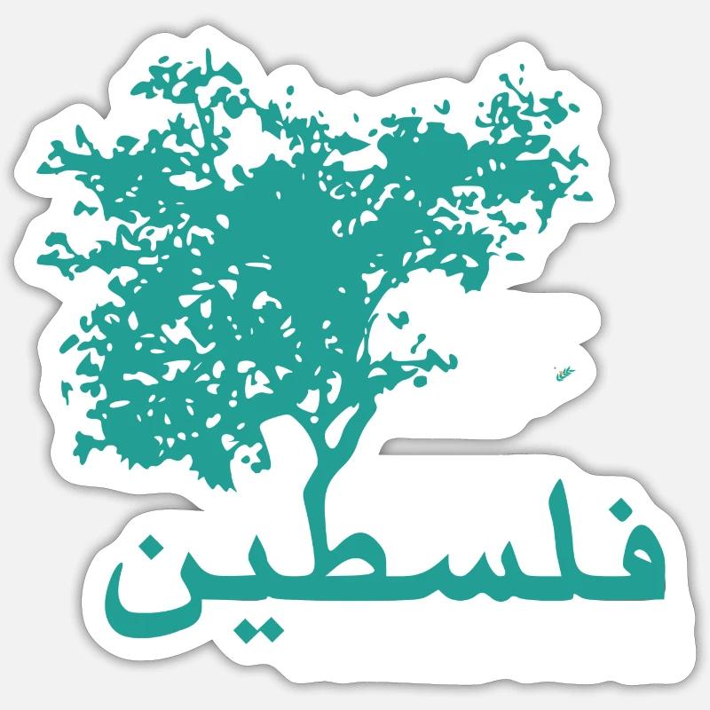 Olivetree Peace Palestine - Sticker size S (10 x 10 cm) - white matte