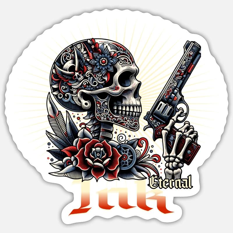 « Éternel rebelle : l’art de l’immortalité » Sticker taille S (10 x 10 cm)