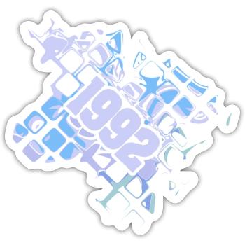 Nerd 1992 - Sticker size S (10 x 10 cm) - white matte - Front