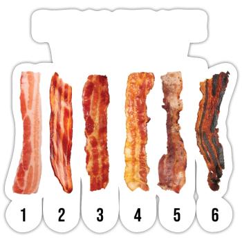Comment aimez-vous votre amateur de barbecue au bacon - Sticker taille S (10 x 10 cm) - blanc mat - Devant