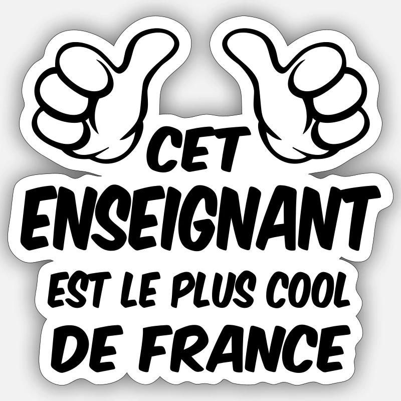 BEST TEACHER - Sticker size S (10 x 10 cm) - white matte