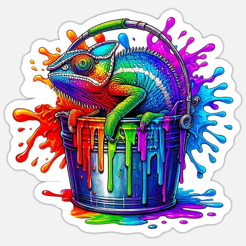 Chameleon Sticker size S (10 x 10 cm)