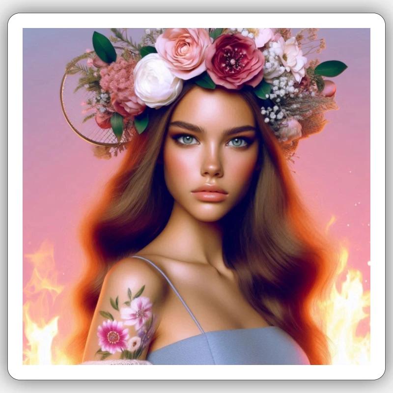 Belle. - Sticker taille S (10 x 10 cm) - blanc mat