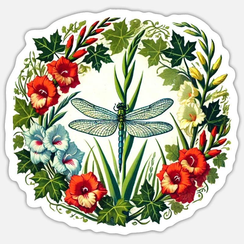 Libellule Sticker taille S (10 x 10 cm)