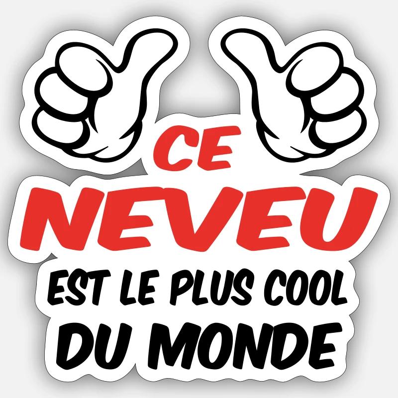 BEST NEPHEW - Sticker size S (10 x 10 cm) - white matte