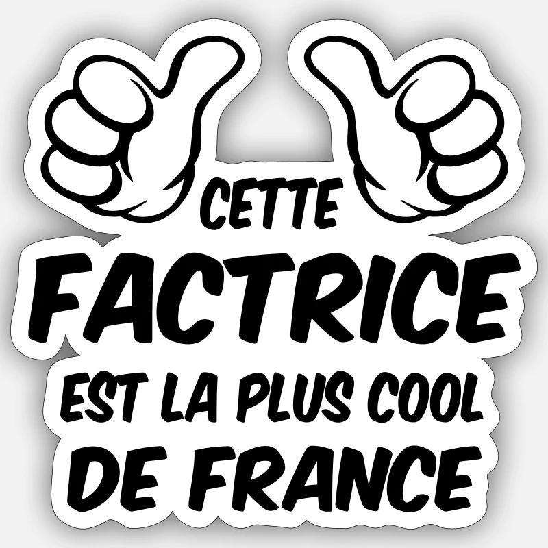 MEILLEURE FACTRICE - Sticker taille S (10 x 10 cm) - blanc mat