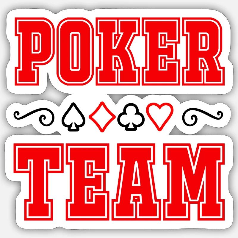 Équipe de poker Sticker taille S (10 x 10 cm)